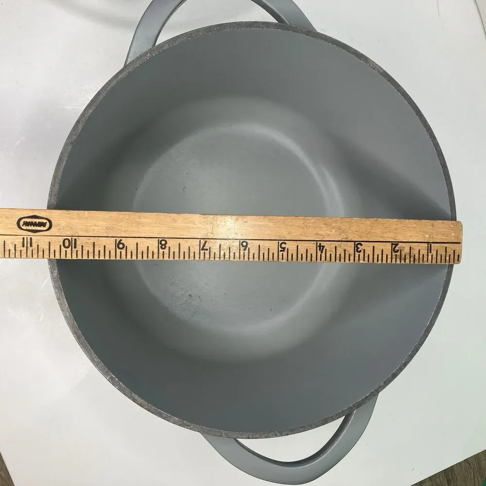 Temp-tations 5.9 Qt Round Aluminum NonStick Casserole Gray Pot With Glass Lid